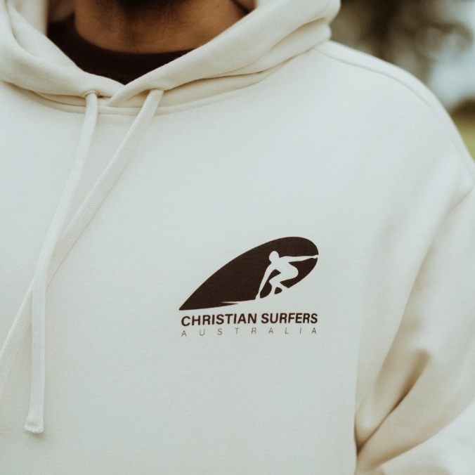 Case Study Logo image on Jumper - Christian Surfers